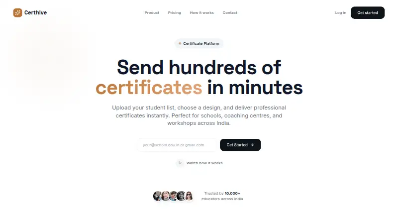 The Certhive homepage