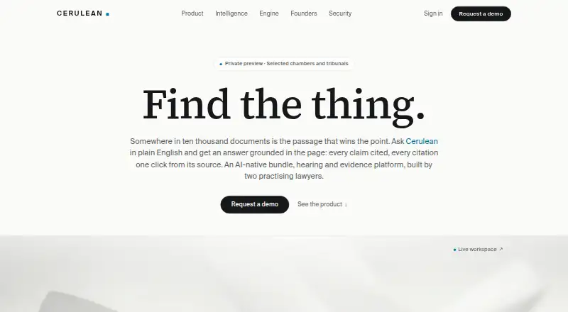 The Cerulean homepage