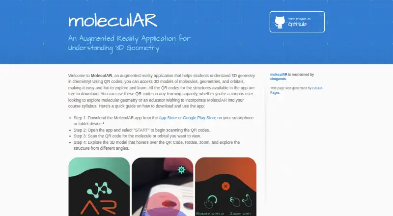 The MoleculAR homepage