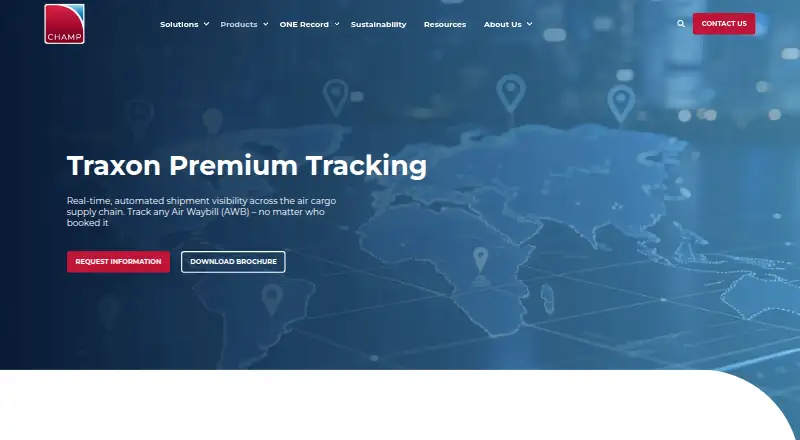 The CHAMP Traxon Premium Tracking homepage
