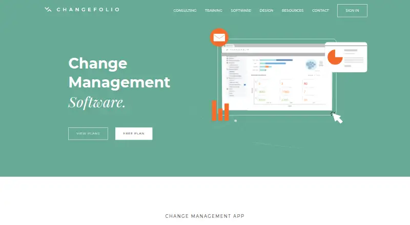 The ChangeFolio homepage
