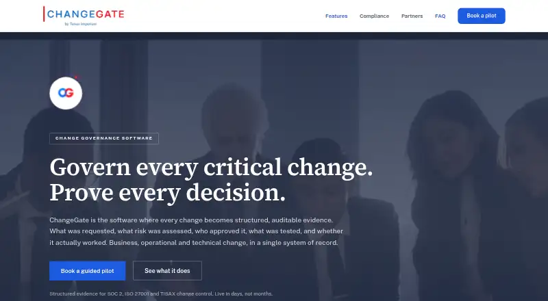 The ChangeGate homepage