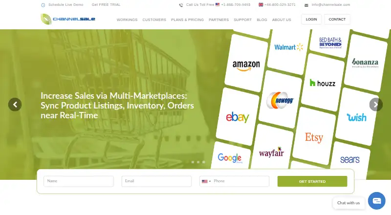 The ChannelSale homepage