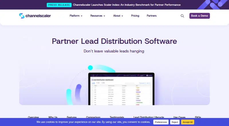 The Channelscaler Lead Distribution homepage