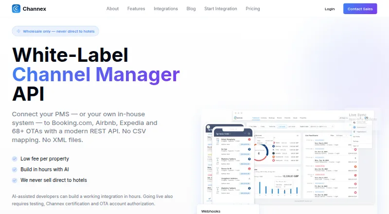 The Channex homepage