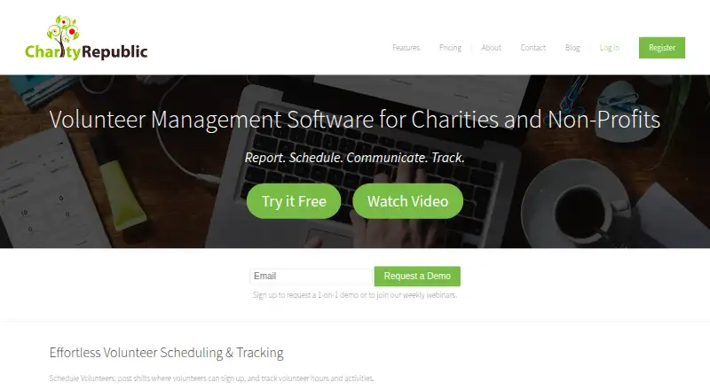 The Charity Republic homepage