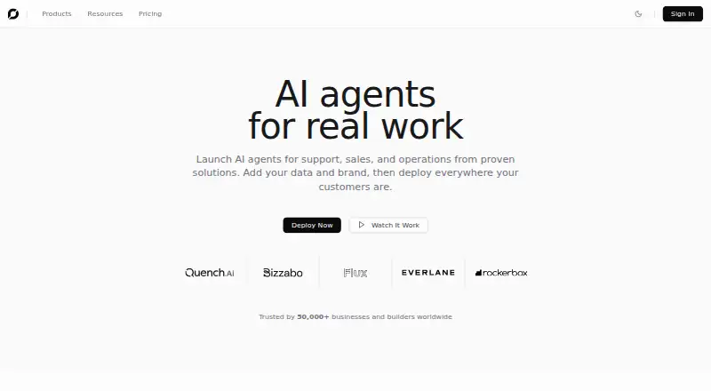 The ChatBotKit homepage