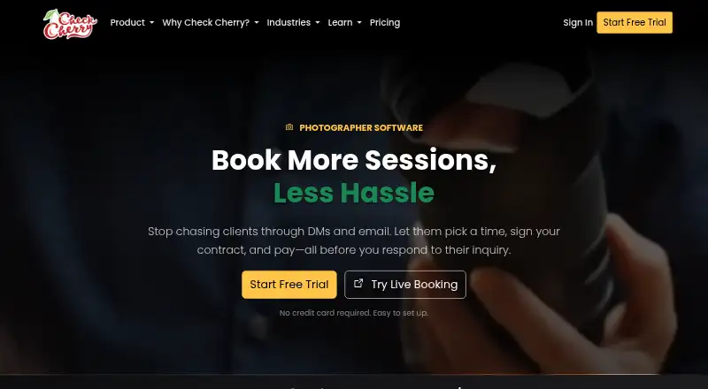 The Check Cherry homepage