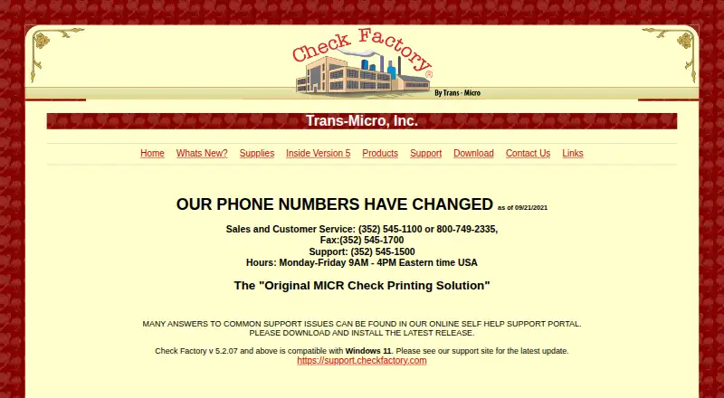 The Check Factory homepage