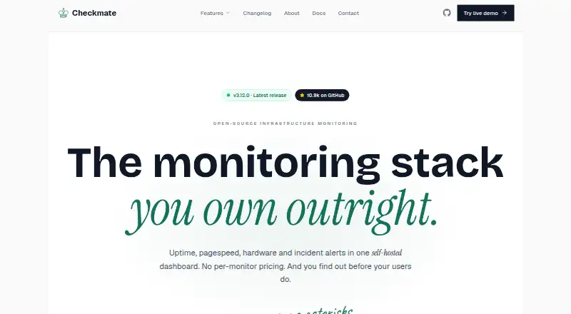 The Checkmate homepage