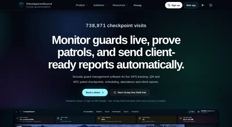 The CheckpointGuard homepage
