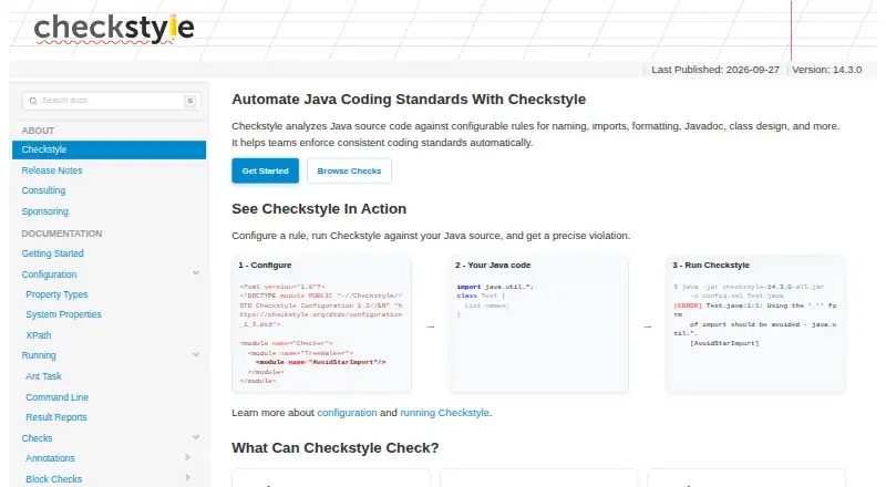 The Checkstyle homepage