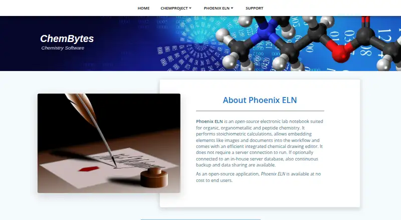 The Phoenix ELN homepage