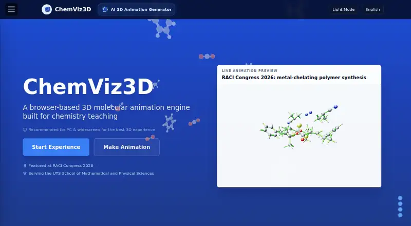 The ChemViz3D homepage
