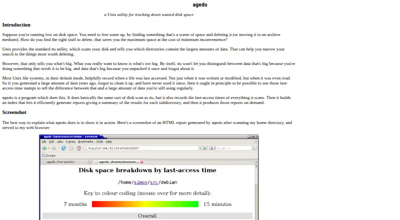 The agedu homepage