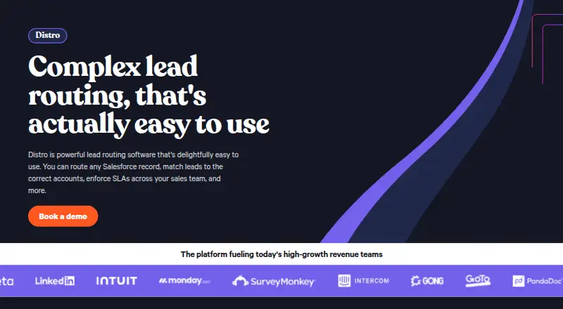 The Distro homepage