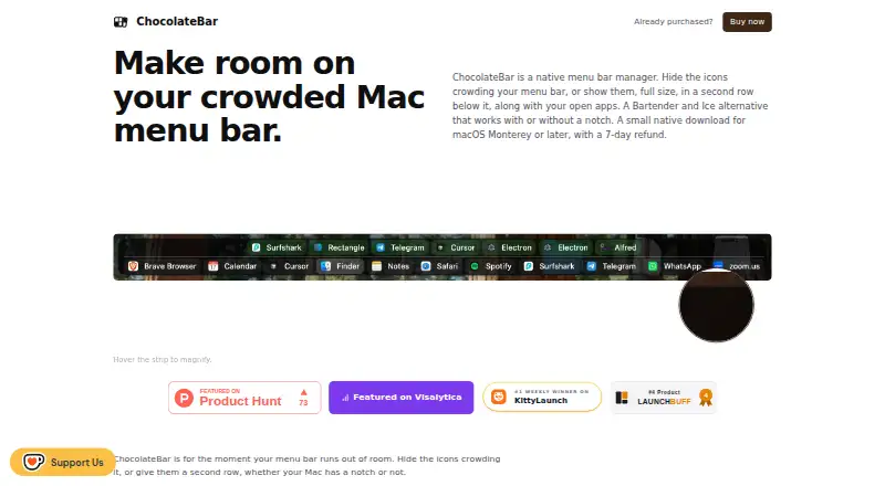 The ChocolateBar homepage