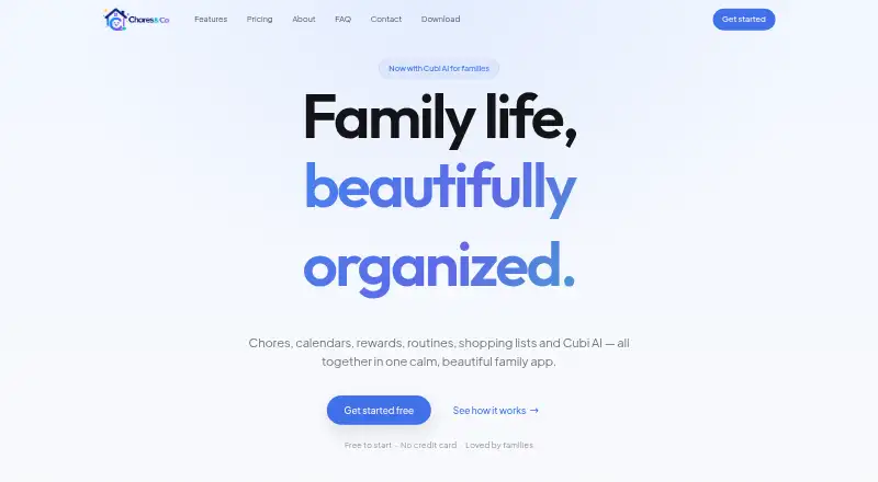 The Chores & Co homepage