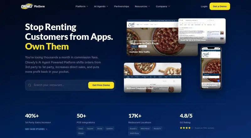 The Chowly homepage