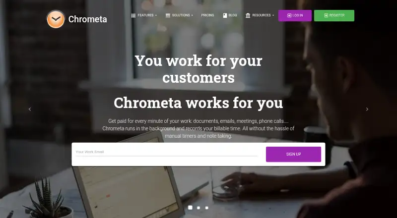 The Chrometa homepage