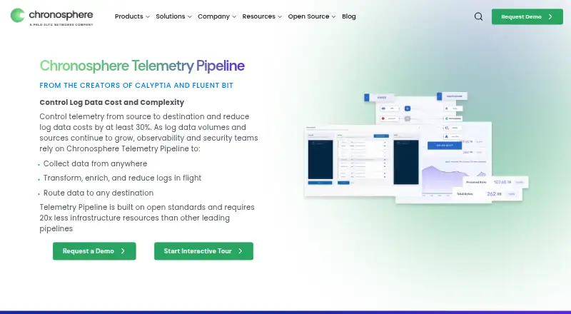 The Chronosphere Telemetry Pipeline homepage