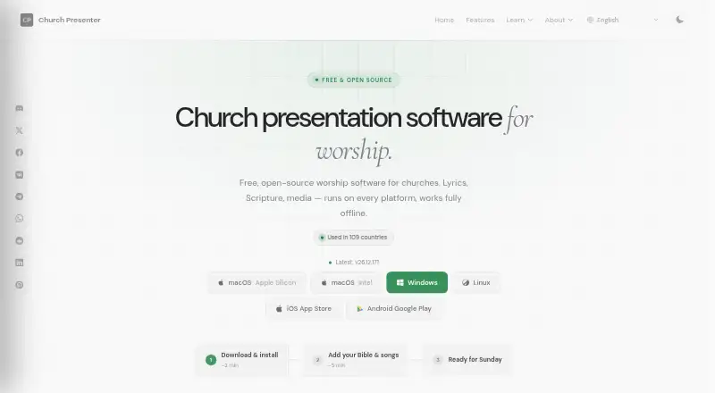 The Church Presenter homepage