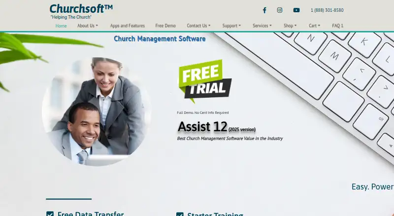 The Churchsoft Assist homepage
