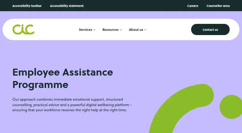 The CiC Employee Assistance Programme homepage