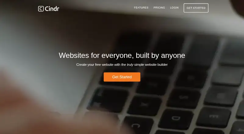 The Cindr homepage