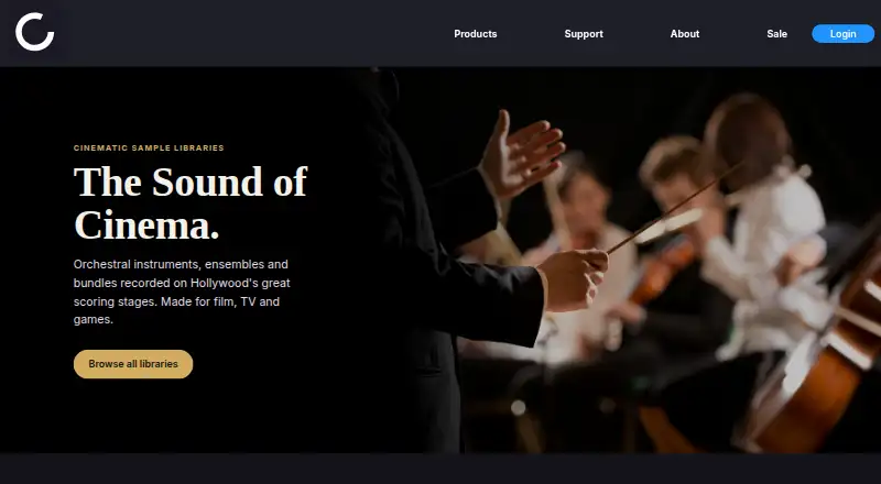 The Cinesamples homepage