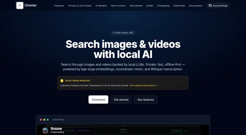 The Cinestar homepage