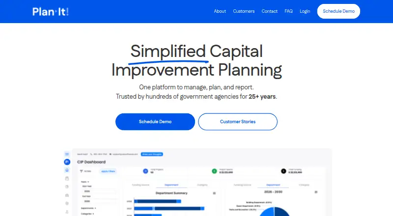 The Plan-It CIP homepage