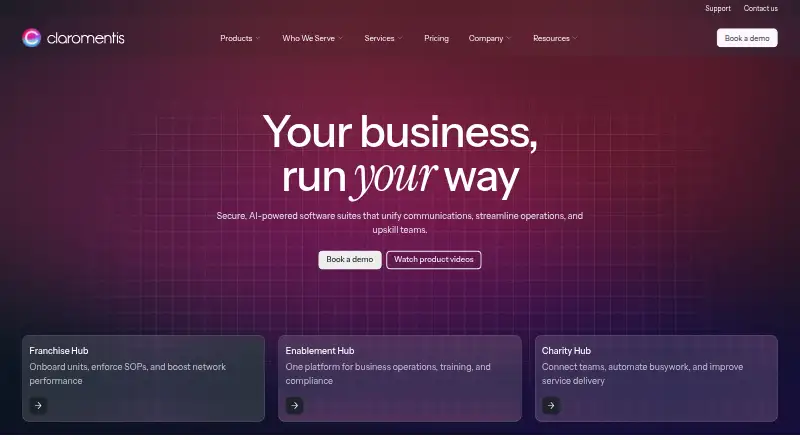 The Claromentis homepage