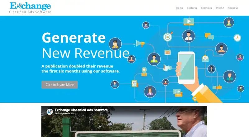 The The Exchange Classified Ads Platform homepage