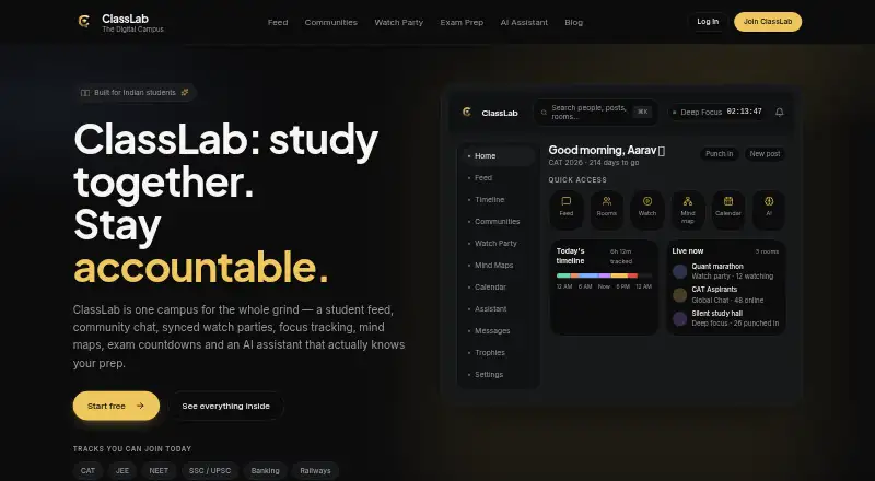 The ClassLab homepage