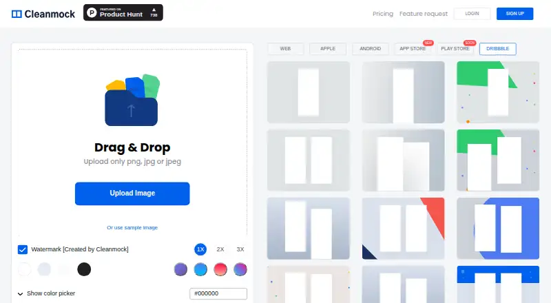 The Cleanmock homepage