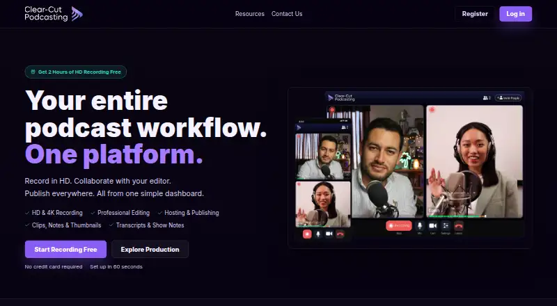 The Clear-Cut Podcasting homepage
