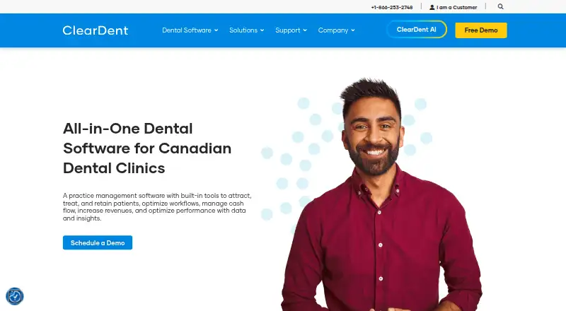 The ClearDent homepage