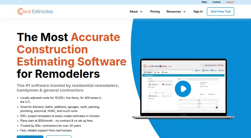 The Clear Estimates homepage