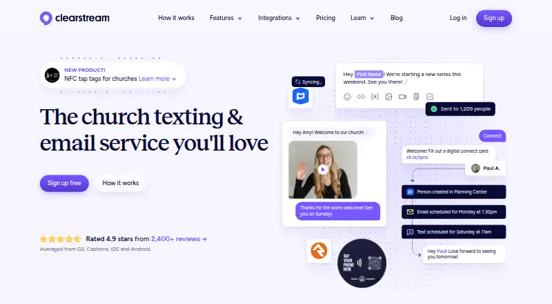 The Clearstream homepage
