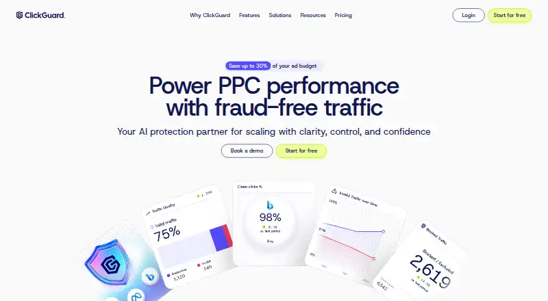 The ClickGUARD homepage