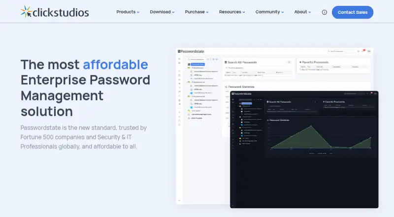 The Passwordstate homepage