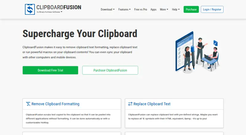 The ClipboardFusion homepage