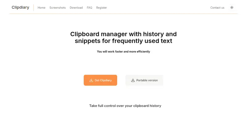 The Clipdiary homepage
