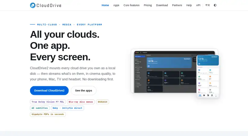 The CloudDrive2 homepage