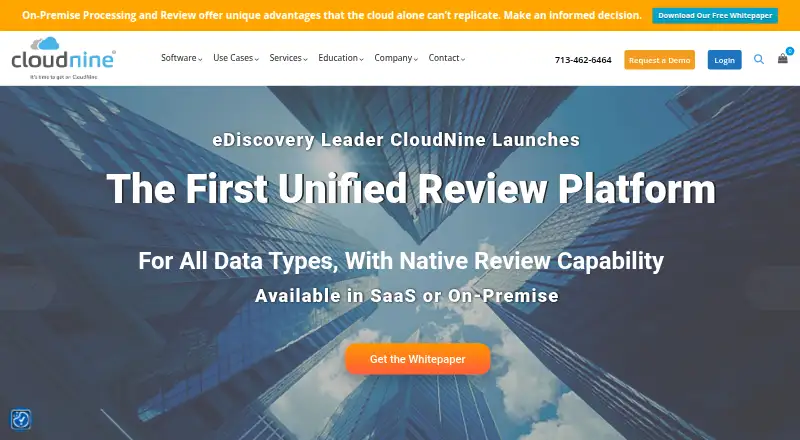 The CloudNine homepage