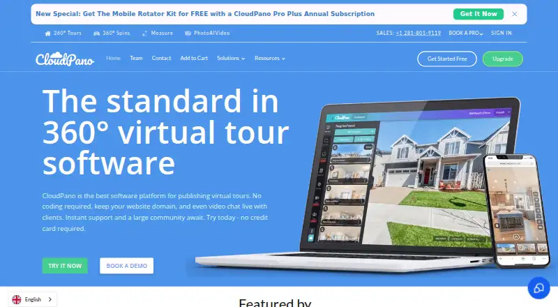 The CloudPano homepage