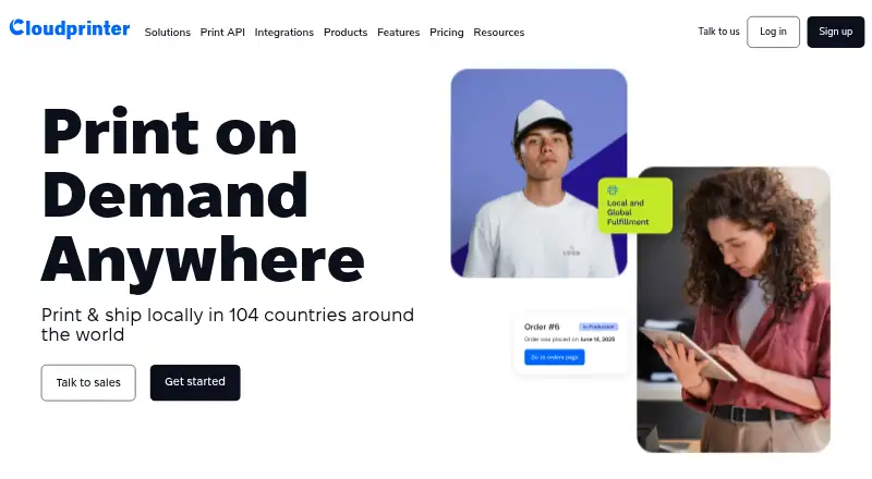 The Cloudprinter.com homepage
