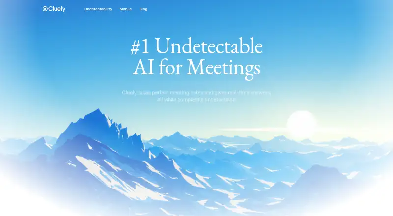 The Cluely homepage