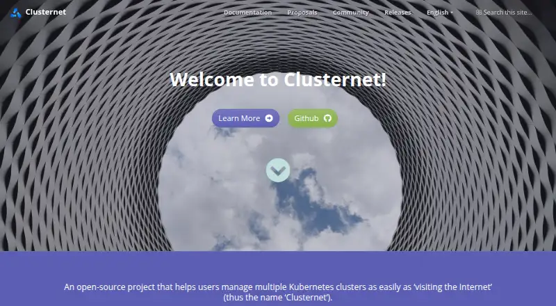 The Clusternet homepage